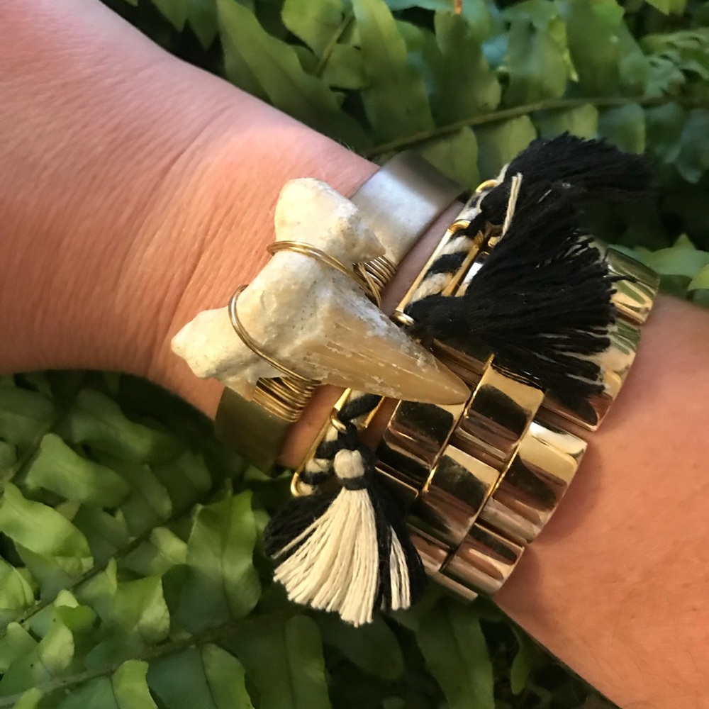 Oversized shark tooth bracelet